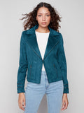 Vintage Faux Suede Jacket - Evergreen