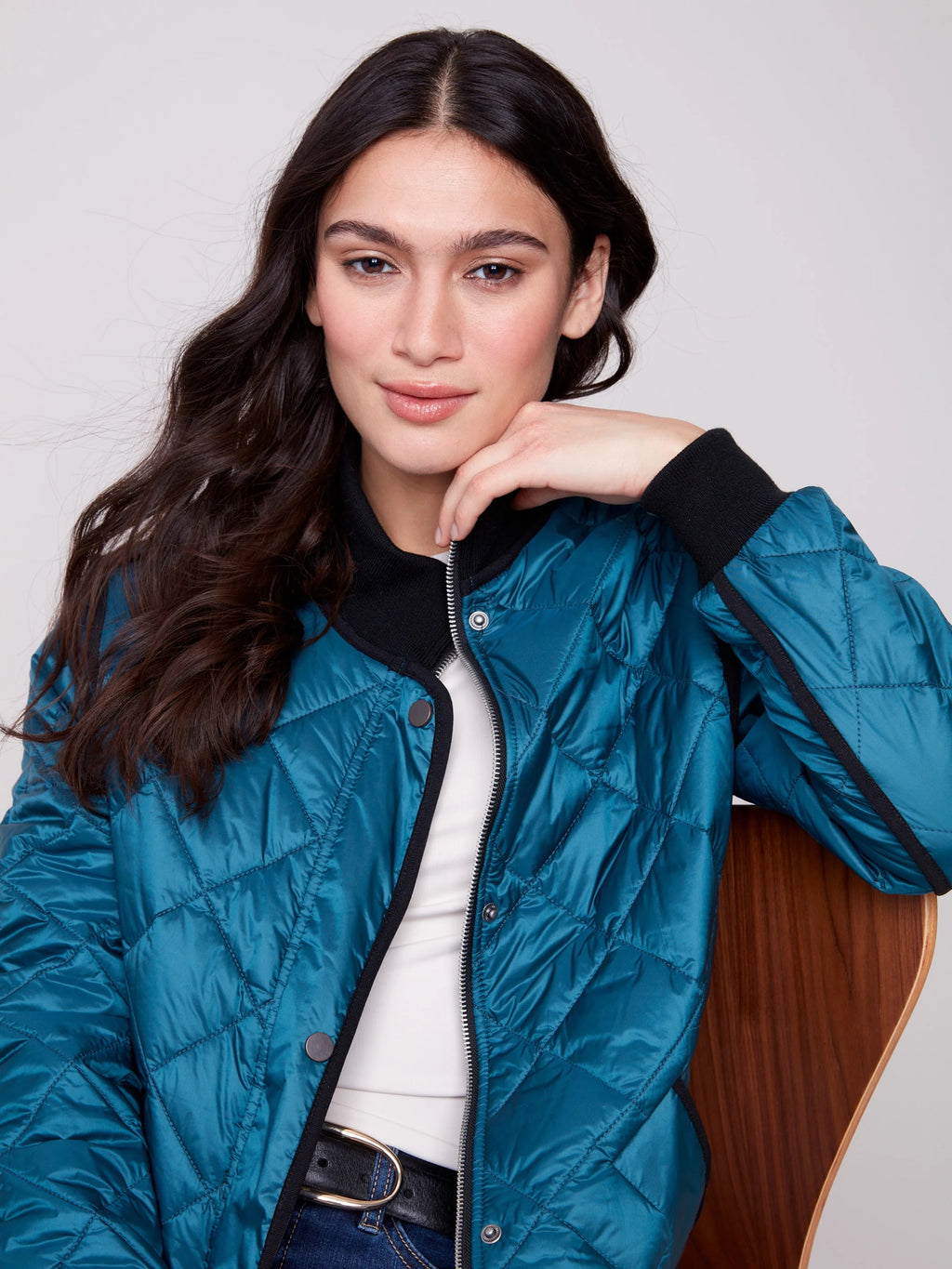 Long Quilted Puffer Jacket - Evergreen