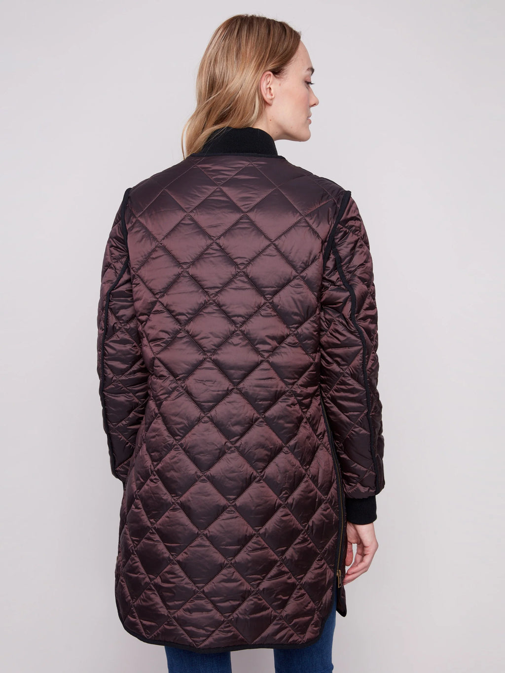 Long Quilted Puffer Jacket - Mocha