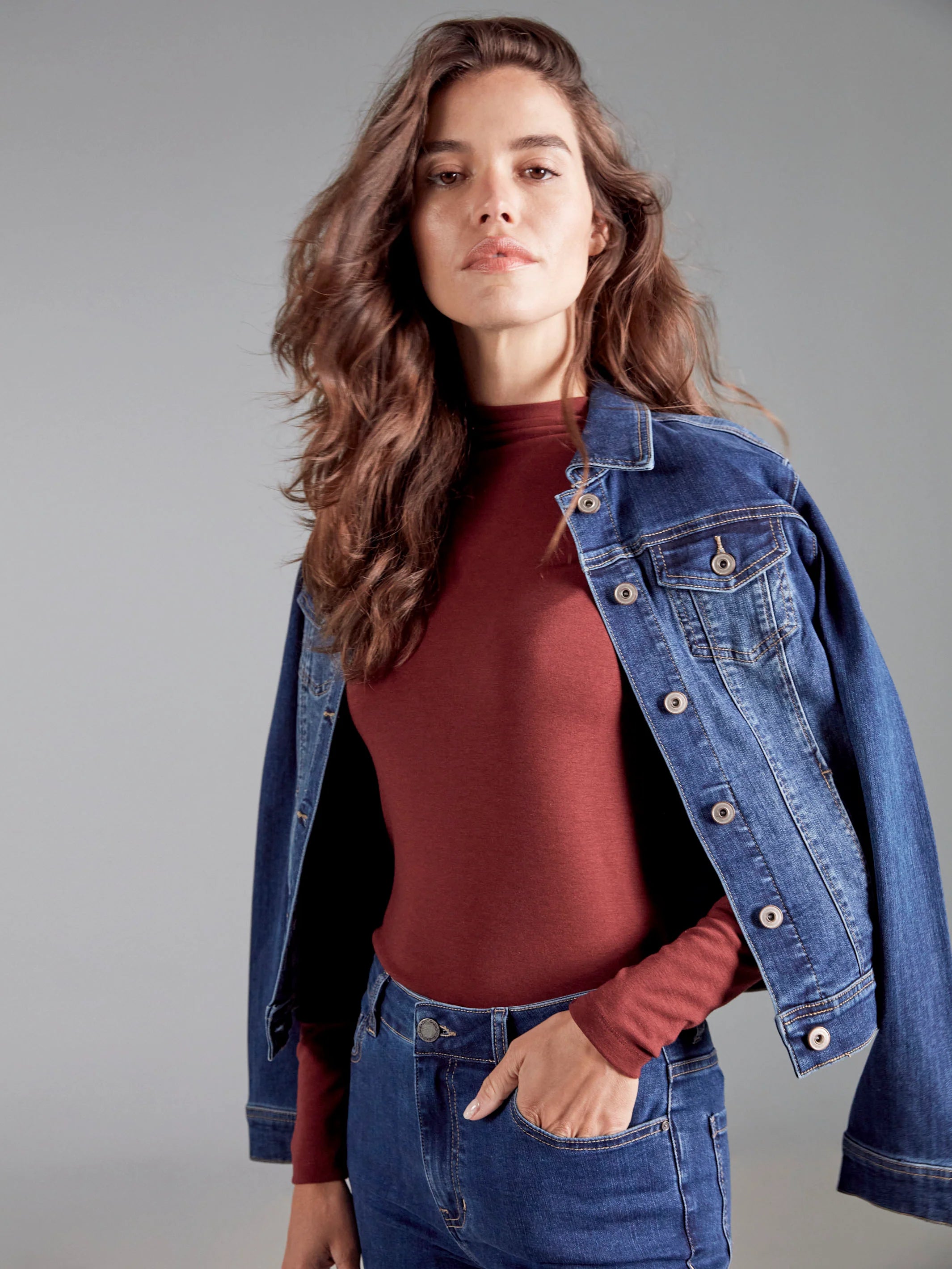 Stretch Denim Jacket - Indigo