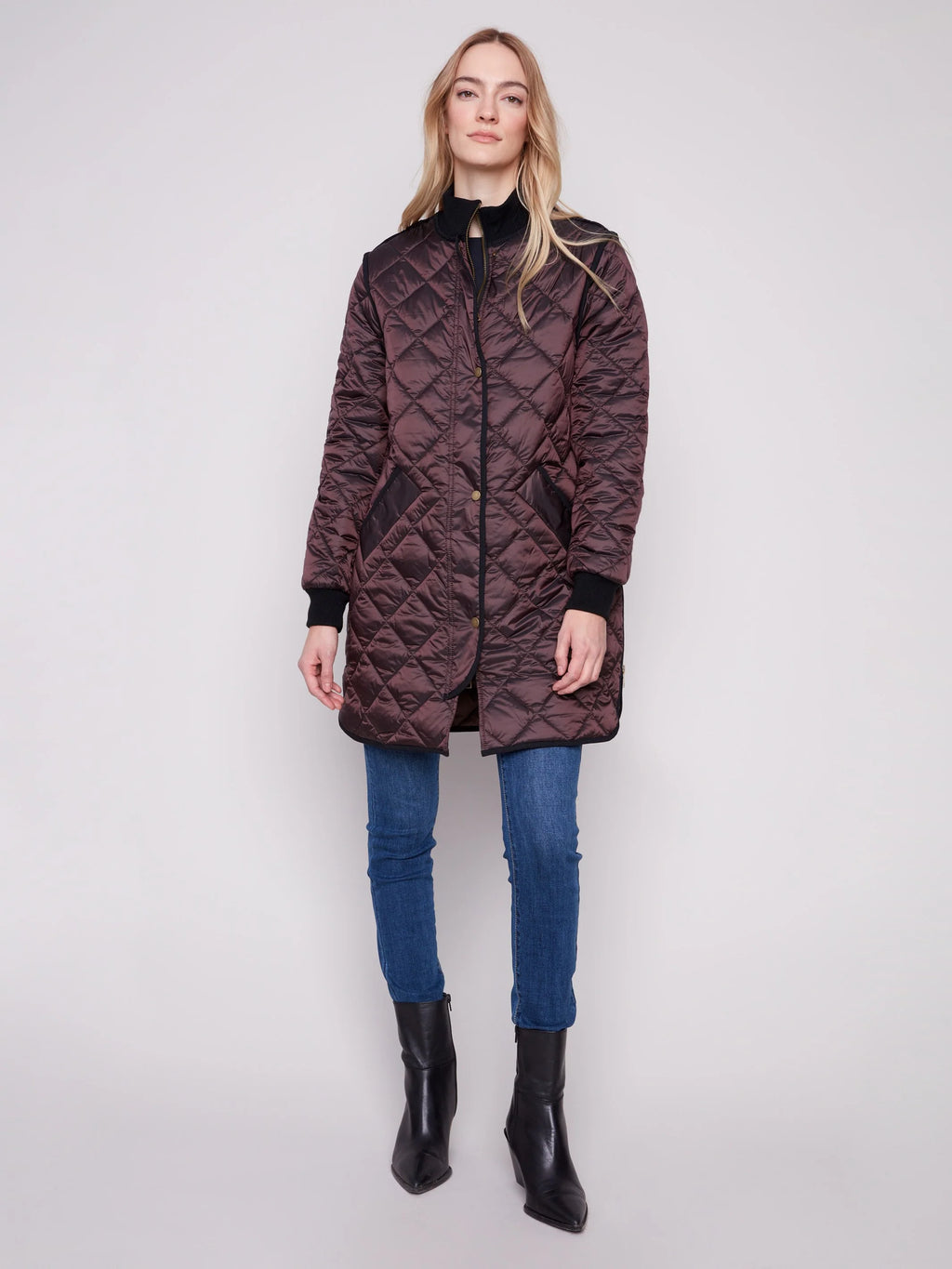 Long Quilted Puffer Jacket - Mocha