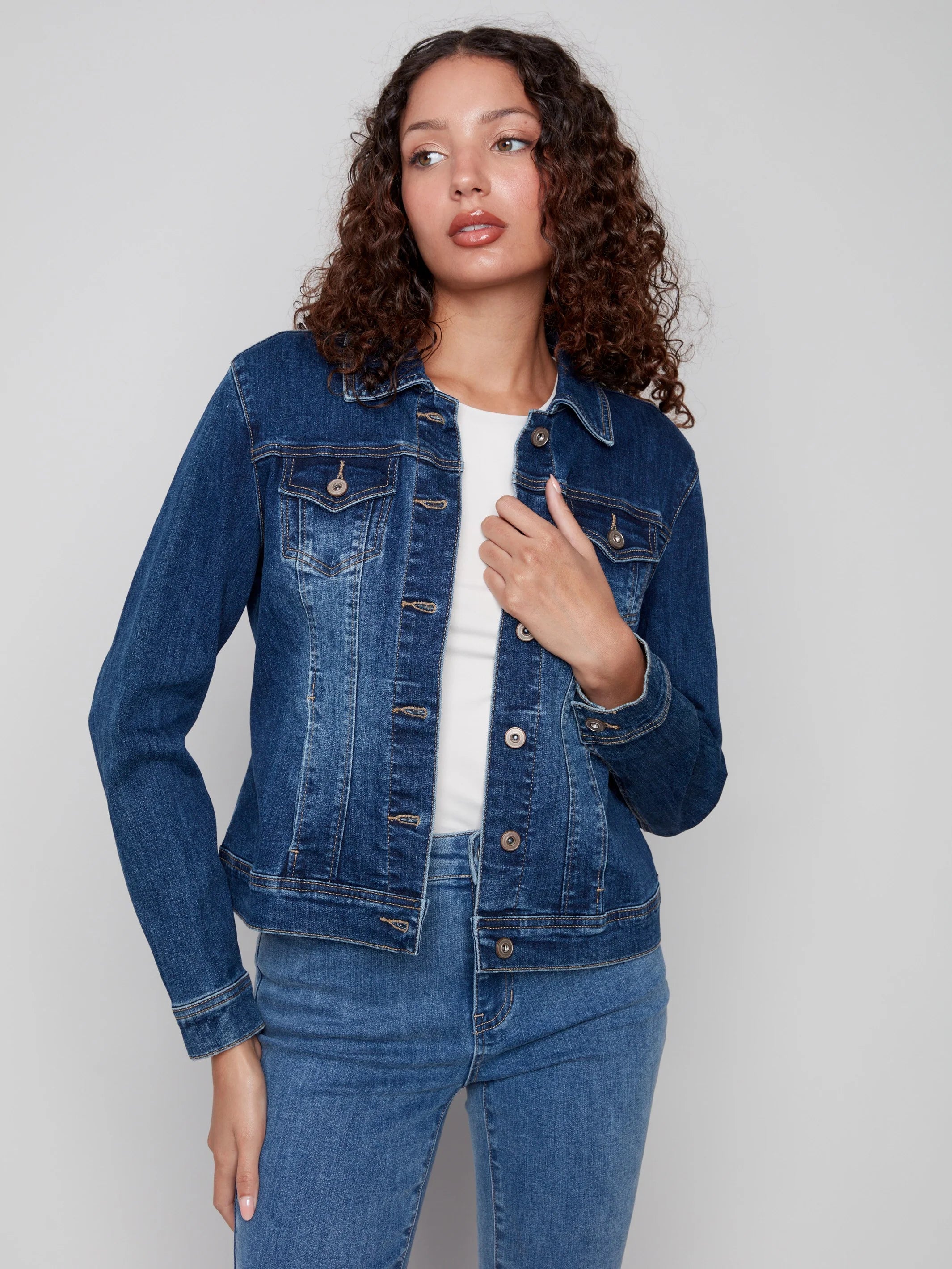 Stretch Denim Jacket - Indigo